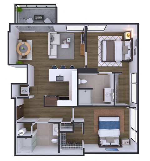 2 bedroom 2 bath K at Artline Apartments, Washington-DC